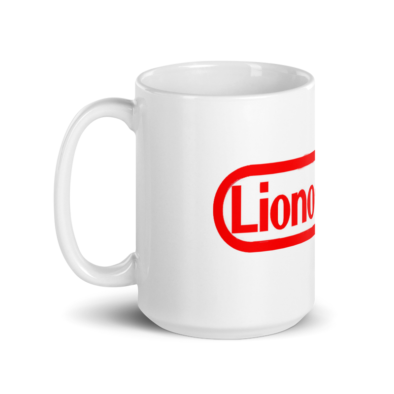 Lion Of Judah Nintendo Word Play Spinoff Design White glossy mug