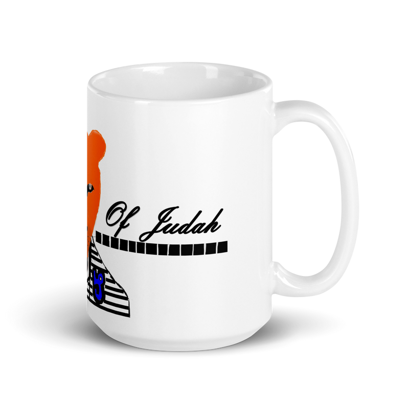 Lioness Of Judah Lion Design White glossy mug