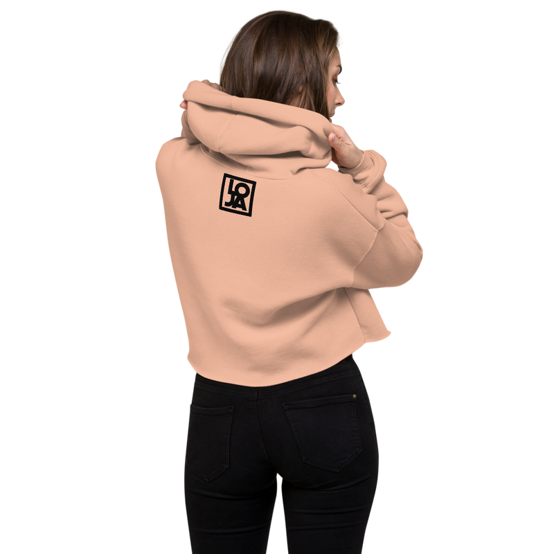 Lion Of Judah Apparel Black Logo Crop Hoodie