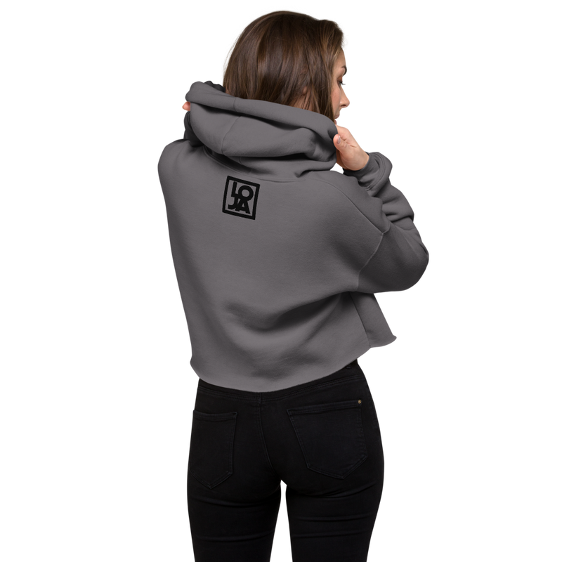 Lion Of Judah Apparel Black Logo Crop Hoodie