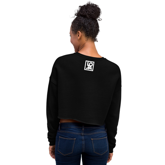 Lion Of Judah Apparel White Logo Crop Sweatshirt