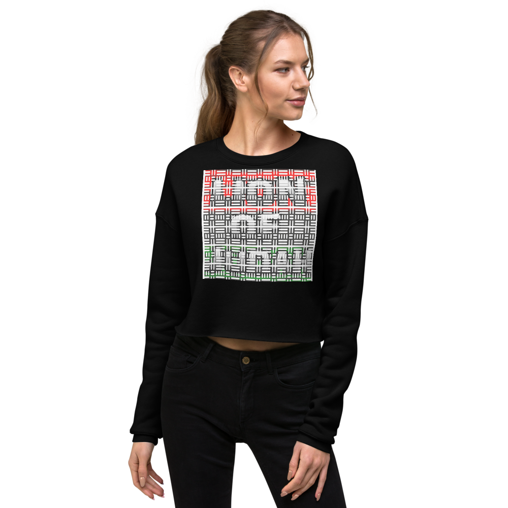 Lion of judah Adinkra African Design Crop Sweatshirt