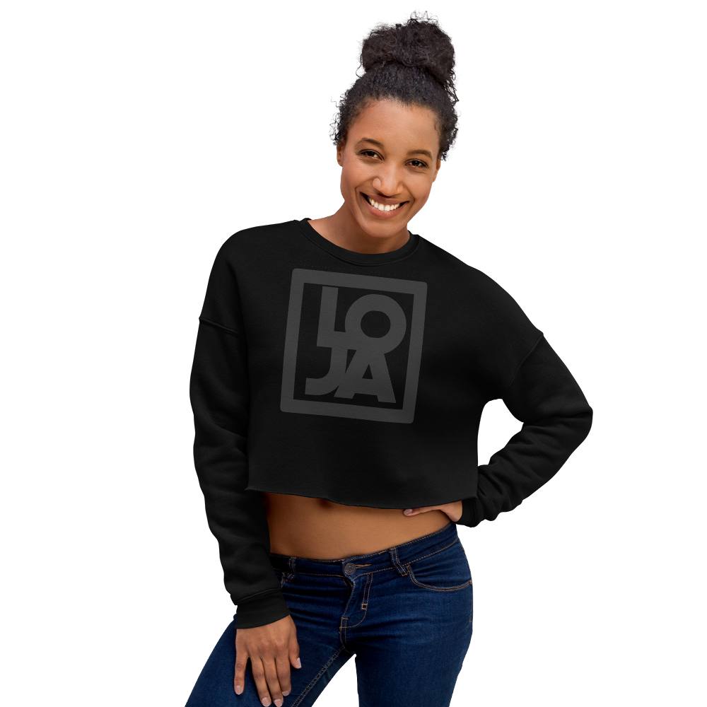 Lion Of Judah Black Logo Crop Sweatshirt