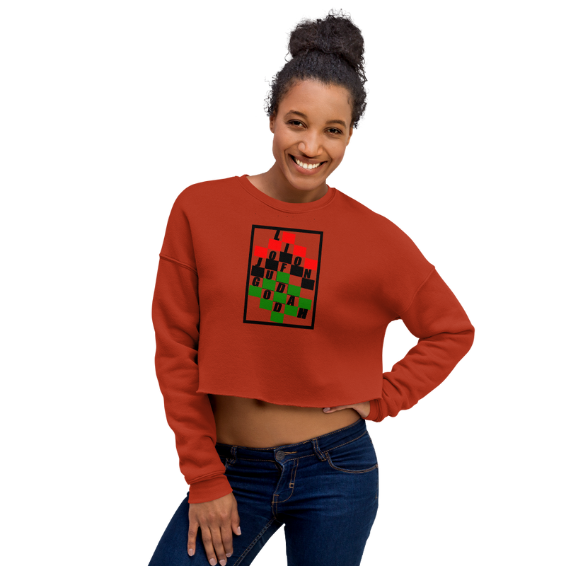 KROSS-WORD-PUZZLE Crop Sweatshirt
