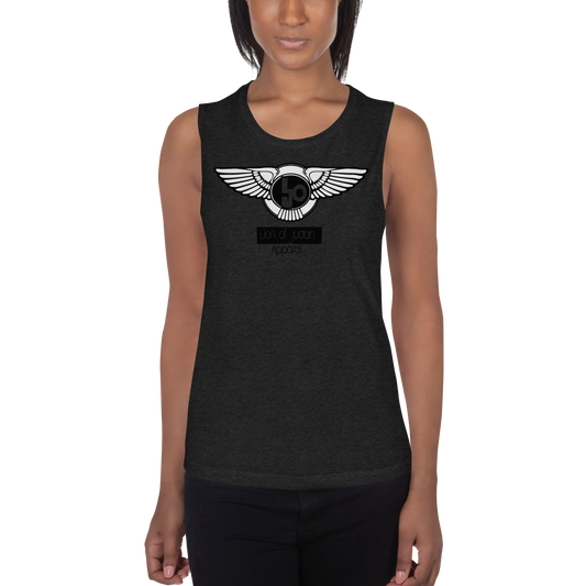 Lion Of Judah Logo Design Ladies’ V.1 Muscle Tank