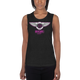 Lion Of Judah Pink logo Design Ladies’ Muscle Tank