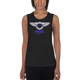 Lion Of Judah Blue logo Design Ladies’ Muscle Tank