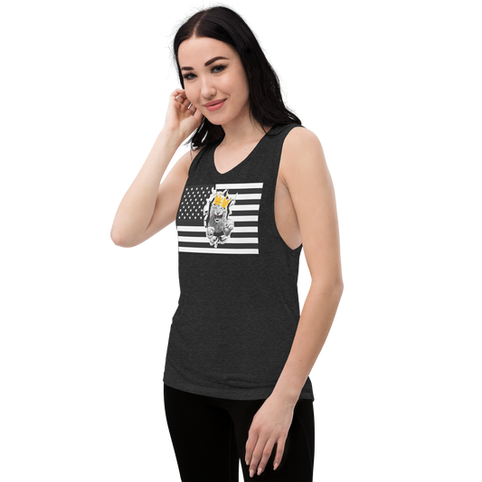 Lion Of Judah Flag Design Tee Ladies’ Muscle Tank