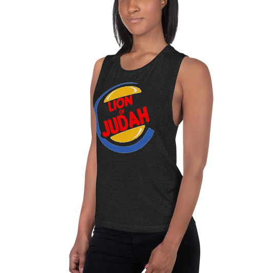Lion Of Judah (BK) Burger King Spinoff Design Ladies’ Muscle Tank