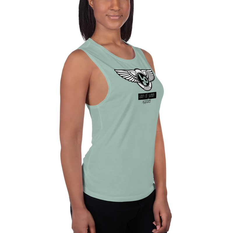 Lion Of Judah Logo Design Ladies’ V.1 Muscle Tank