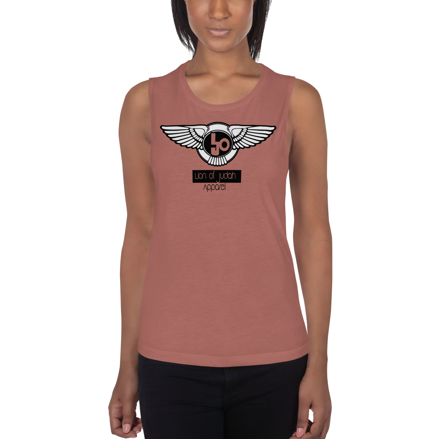 Lion Of Judah Logo Design Ladies’ V.1 Muscle Tank