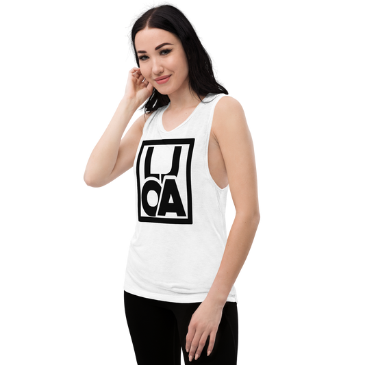 Lion Of Judah Apparel Black new Logo Ladies’ Muscle Tank