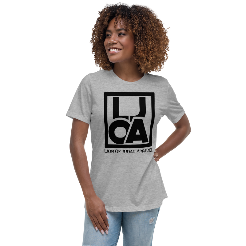 Lion Of Judah Apparel black new logo Women's Relaxed T-Shirt