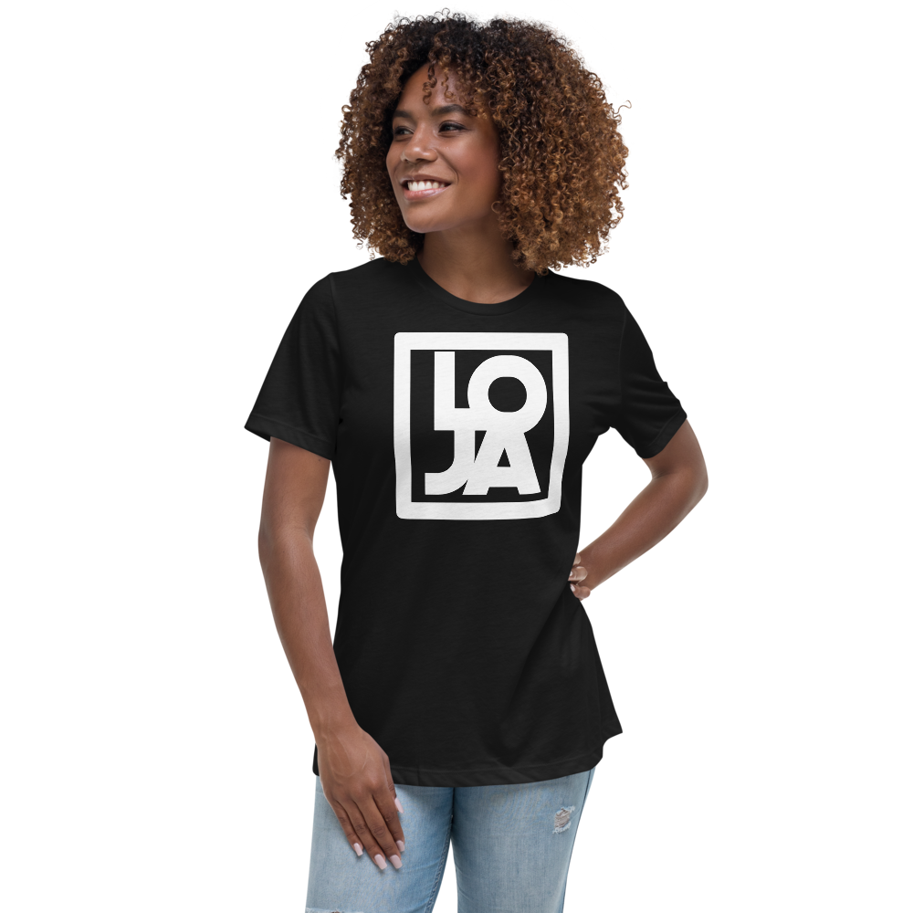 Lion Of Judah Apparel White Logo Women's Relaxed T-Shirt