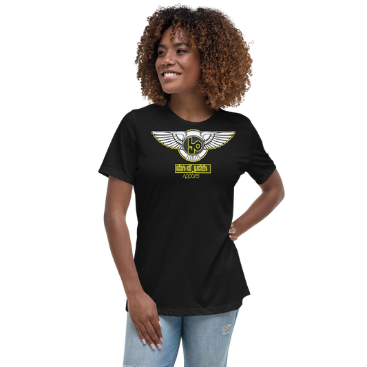 Lion Of Judah Wingz Yellow logo Women's Relaxed T-Shirt