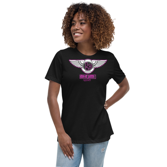 Lion Of Judah Wingz Pink logo Women's Relaxed T-Shirt