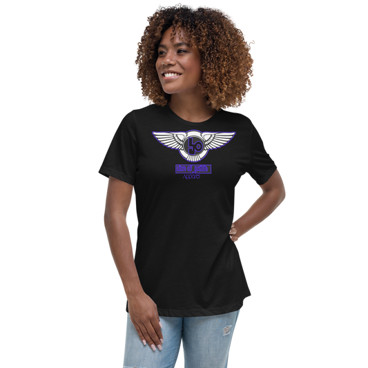 Lion Of Judah Wingz Blue logo Women's Relaxed T-Shirt