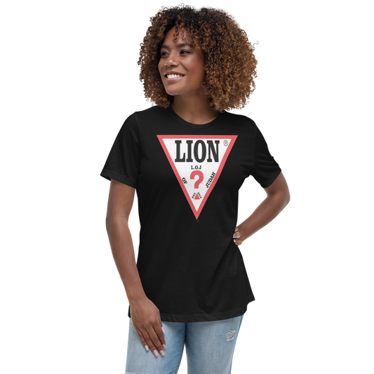 Lion Of Judah Guess Word Play Spinoff Design Women's Relaxed T-Shirt