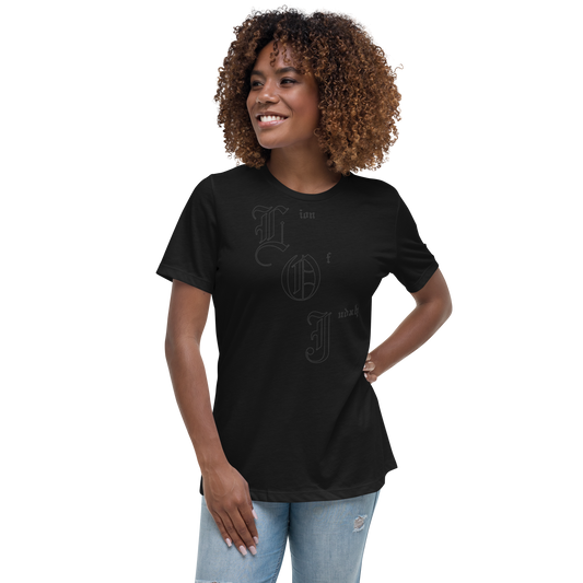 Lion Of Judah Letters Design Women's Relaxed T-Shirt