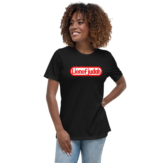 Lion Of Judah Nintendo Wordplay Spinoff Design Women's Relaxed T-Shirt