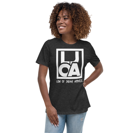Lion Of Judah Apparel White new logo Women's Relaxed T-Shirt