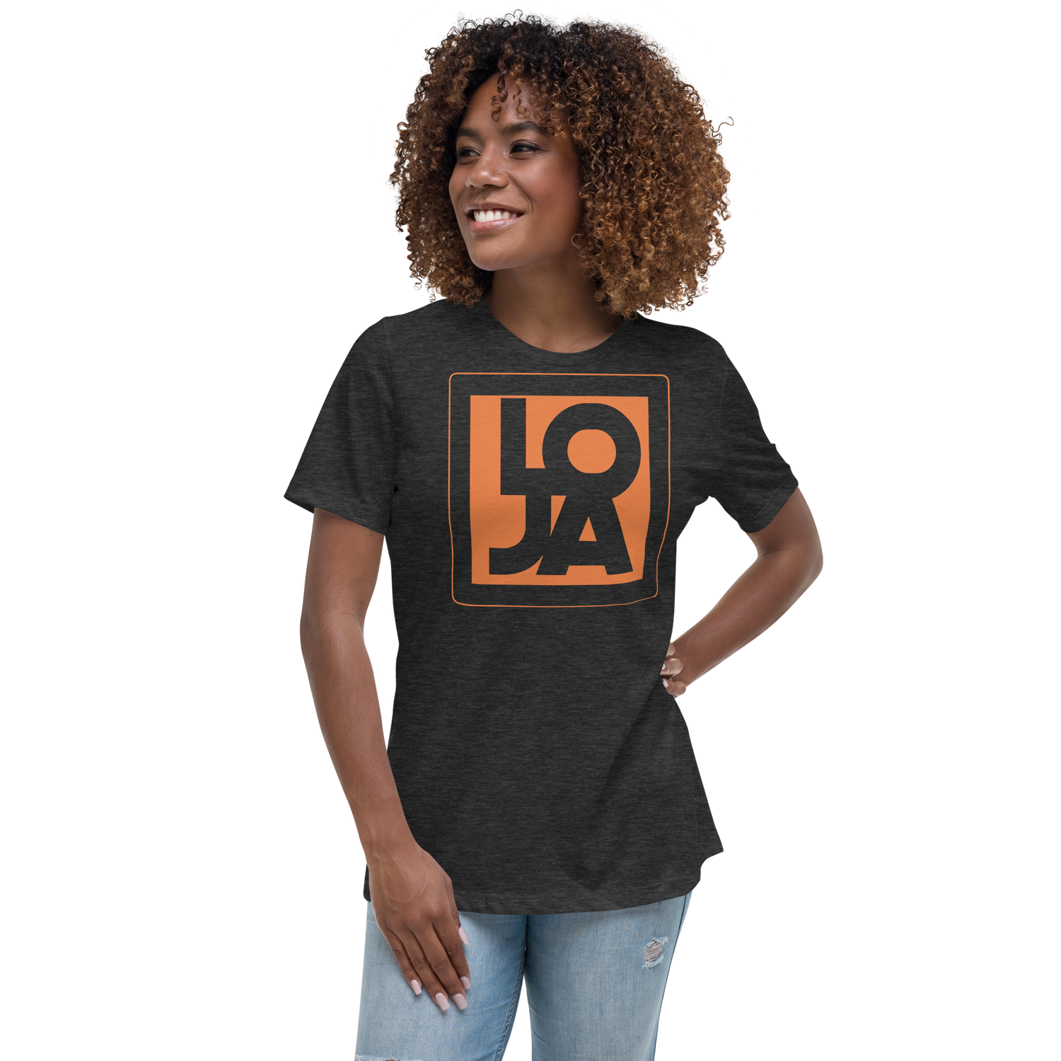 Texas Longhorn Orange Lion Of Judah Apparel Logo Women's Relaxed T-Shirt