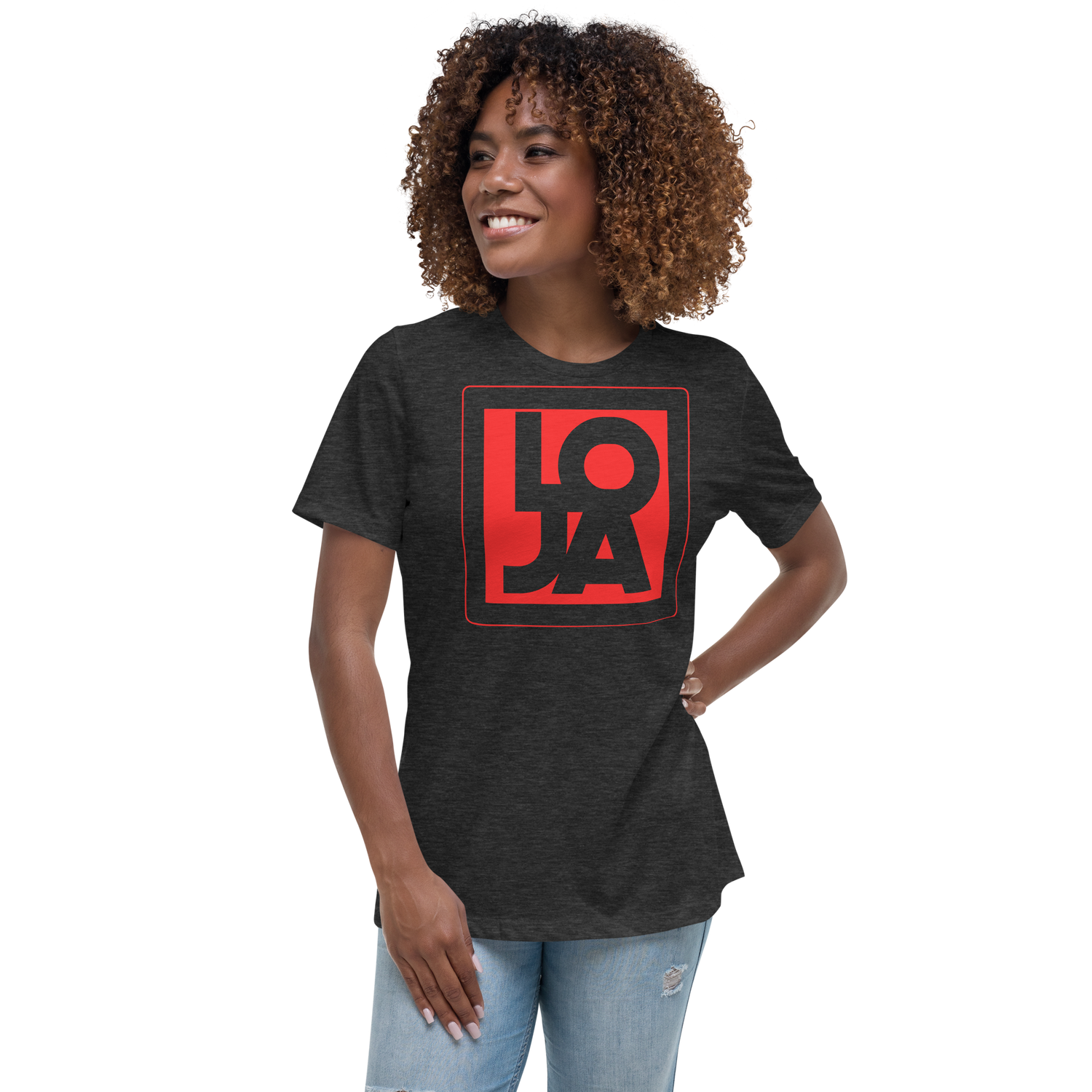 Lion Of Judah Apparel Logo Fire Engine Red Women's Relaxed T-Shirt