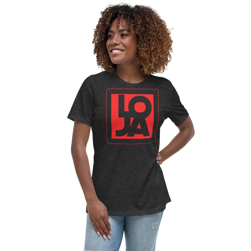 Lion Of Judah Apparel Logo Fire Engine Red Women's Relaxed T-Shirt