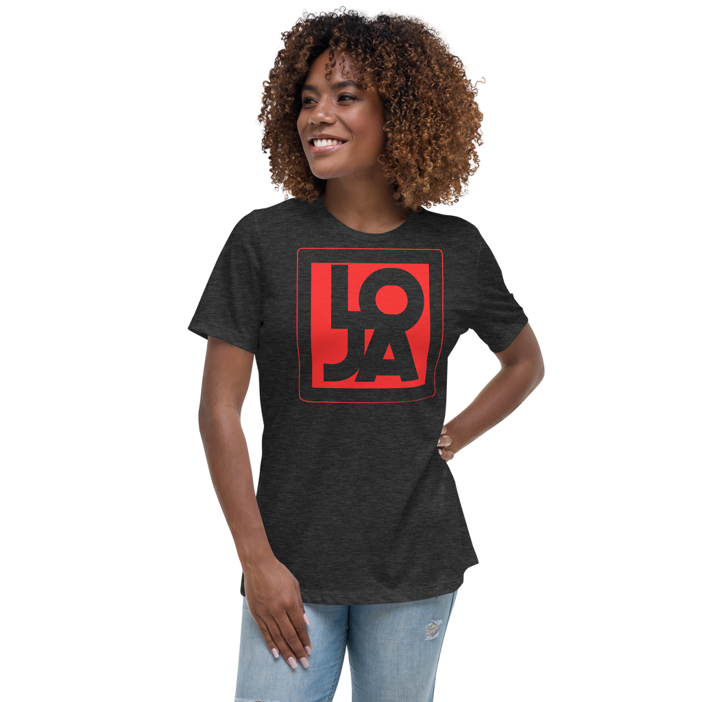 Fire Engine Red Lion Of Judah Apparel Logo Women's Relaxed T-Shirt