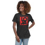 Fire Engine Red Lion Of Judah Apparel Logo Women's Relaxed T-Shirt