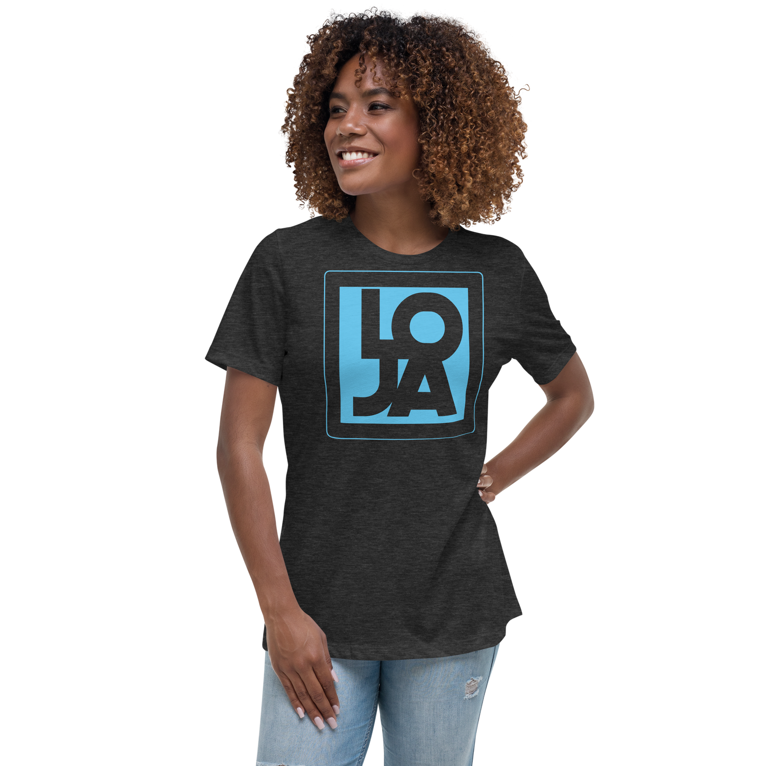 Lion Of Judah Apparel Logo Baby Blue Women's Relaxed T-Shirt
