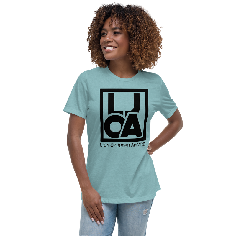 Lion Of Judah Apparel black new logo Women's Relaxed T-Shirt