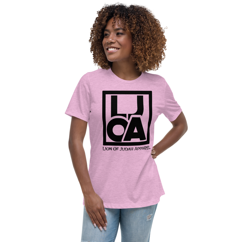 Lion Of Judah Apparel black new logo Women's Relaxed T-Shirt