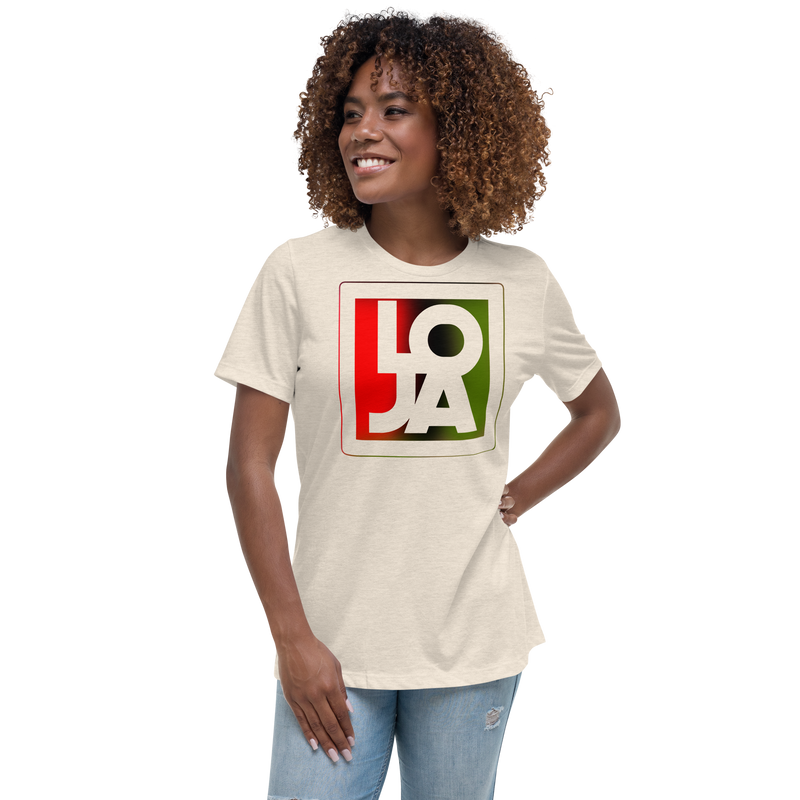 REd BlacK GreeN Lion Of Judah Apparel Logo Women's Relaxed T-Shirt