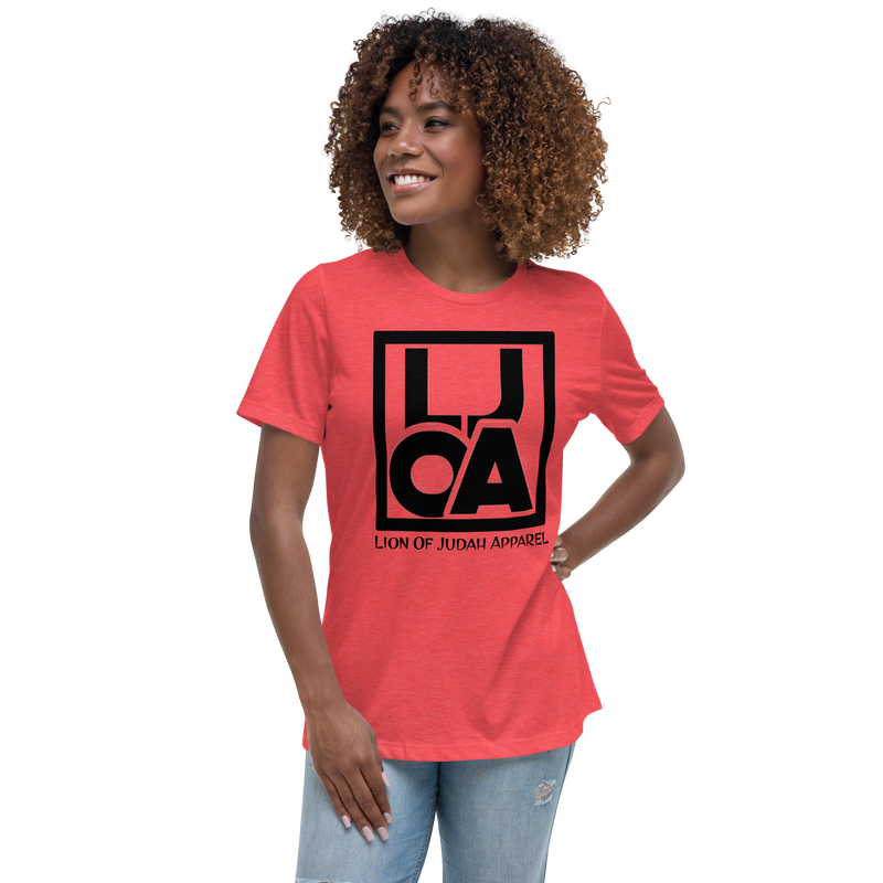 Lion Of Judah Apparel black new logo Women's Relaxed T-Shirt