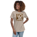 Chocolate Brown Mocha Lion Of Judah Apparel Logo Women's Relaxed T-Shirt
