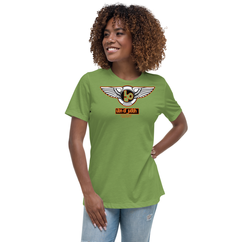 Lion Of Judah Wingz Orange logo Women's Relaxed T-Shirt