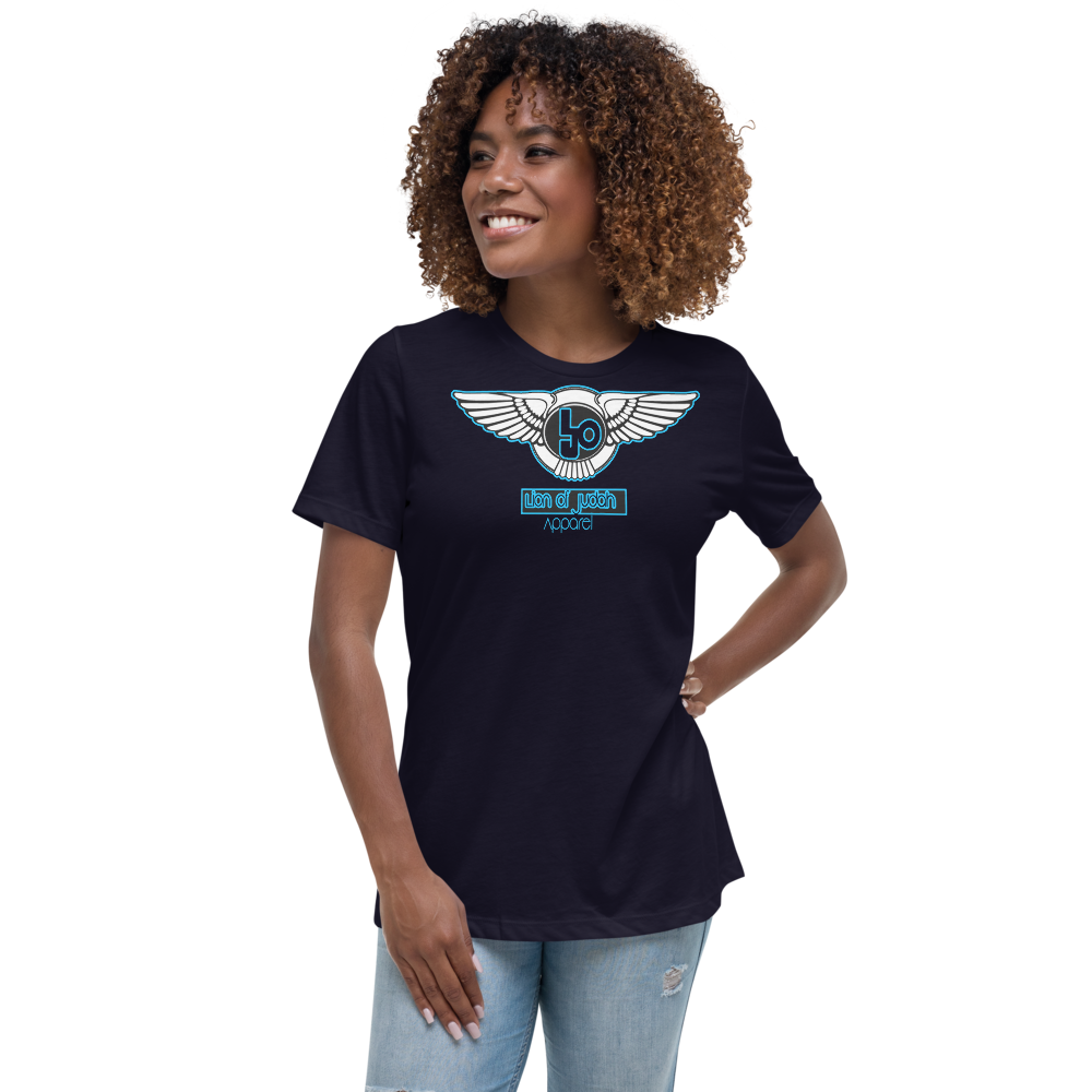 Lion Of Judah Baby Blue logo Women's Relaxed T-Shirt