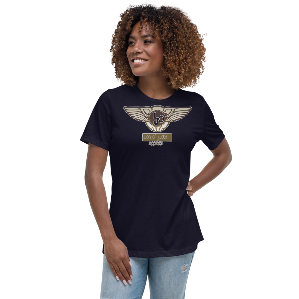 Lion Of Judah Wingz Bronze logo Women's Relaxed T-Shirt
