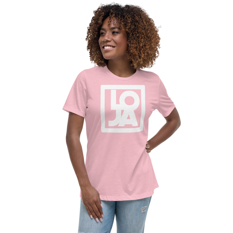 Lion Of Judah Apparel White Logo Women's Relaxed T-Shirt