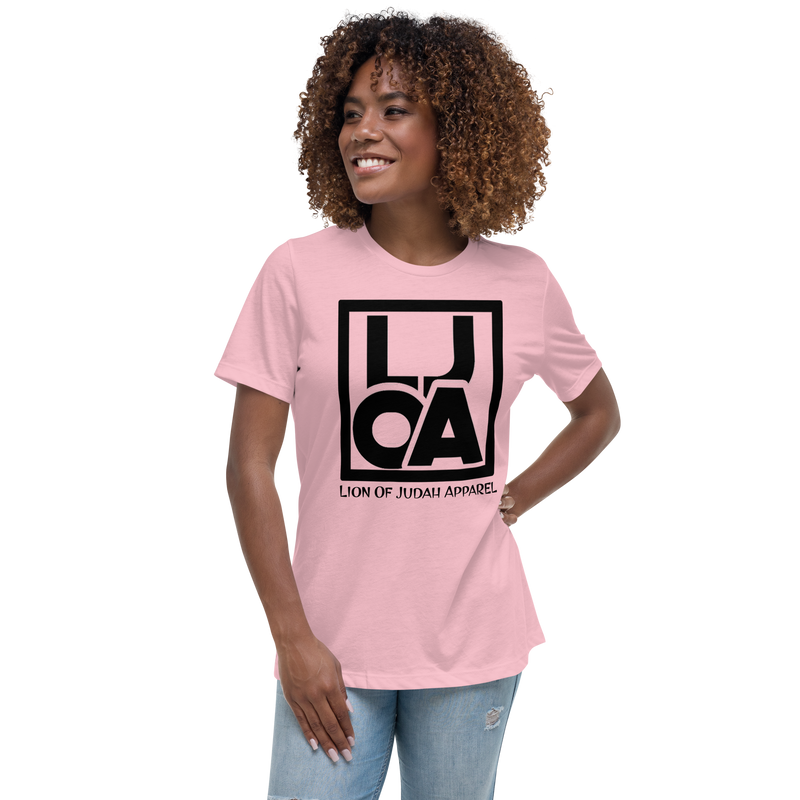 Lion Of Judah Apparel black new logo Women's Relaxed T-Shirt