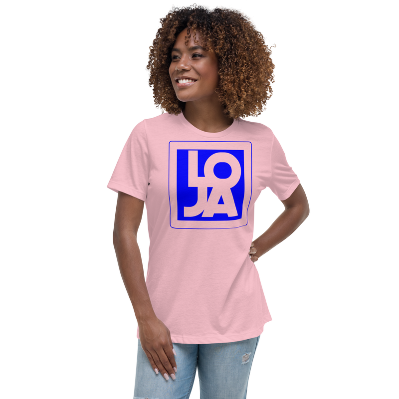 Planet Earth Blue Lion Of Judah Apparel Logo Women's Relaxed T-Shirt