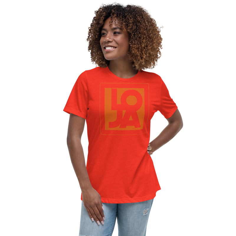 Texas Longhorn Orange Lion Of Judah Apparel Logo Women's Relaxed T-Shirt