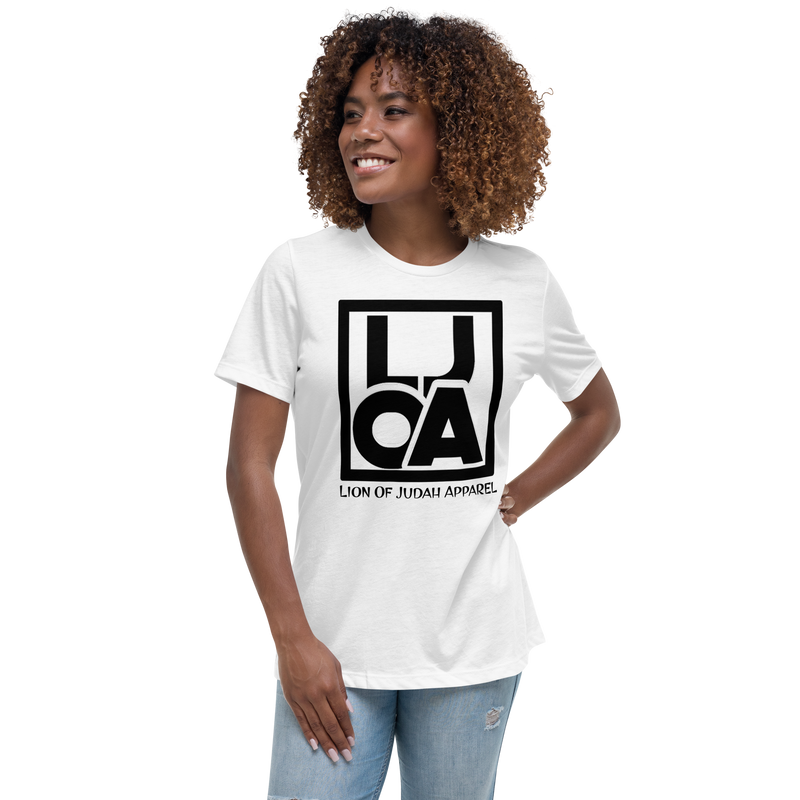 Lion Of Judah Apparel black new logo Women's Relaxed T-Shirt