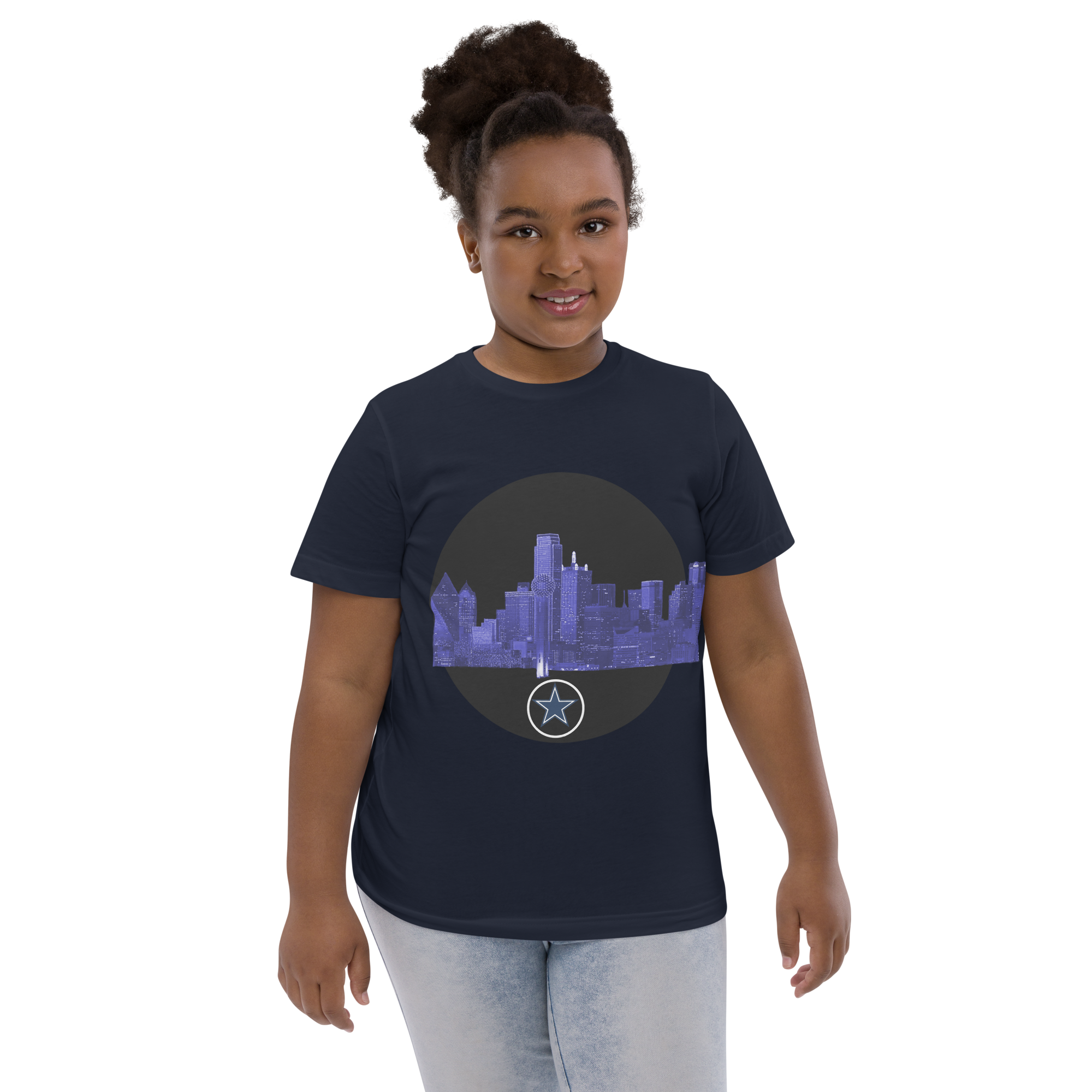 Dallas Texas Skyline Youth jersey t-shirt