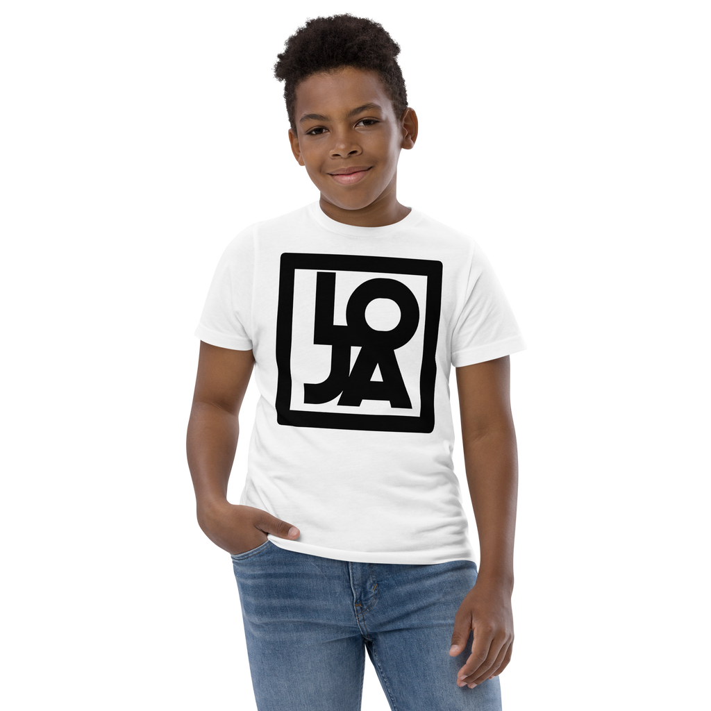 LOJA Black logo Youth jersey t-shirt