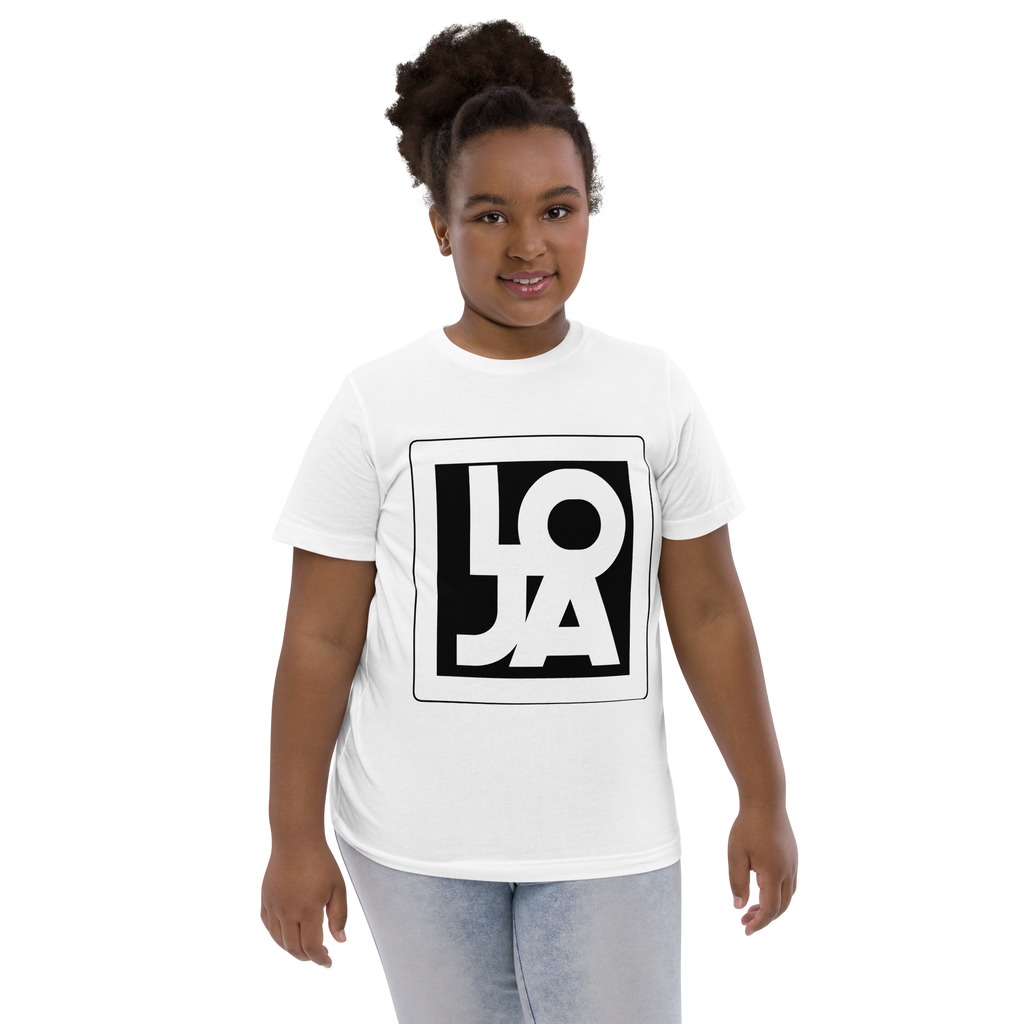 LOJA Black Logo Youth jersey t-shirt